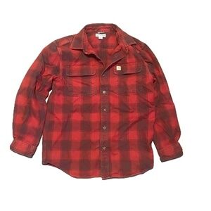 Carhartt Red Plaid Long Sleeve ButtonUp Flannel​